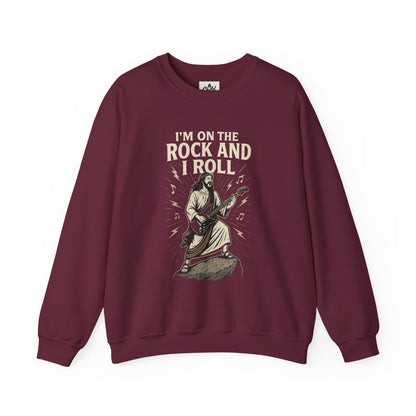 "I'm on the Rock and I Roll" - Christian Sweatshirt - Unisex