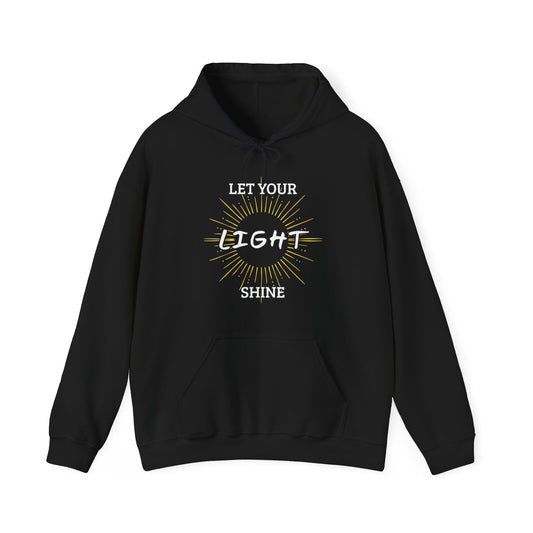 “Let Your Light Shine” Religious Hoodie – Unisex Pullover for Bold Faith Expression
