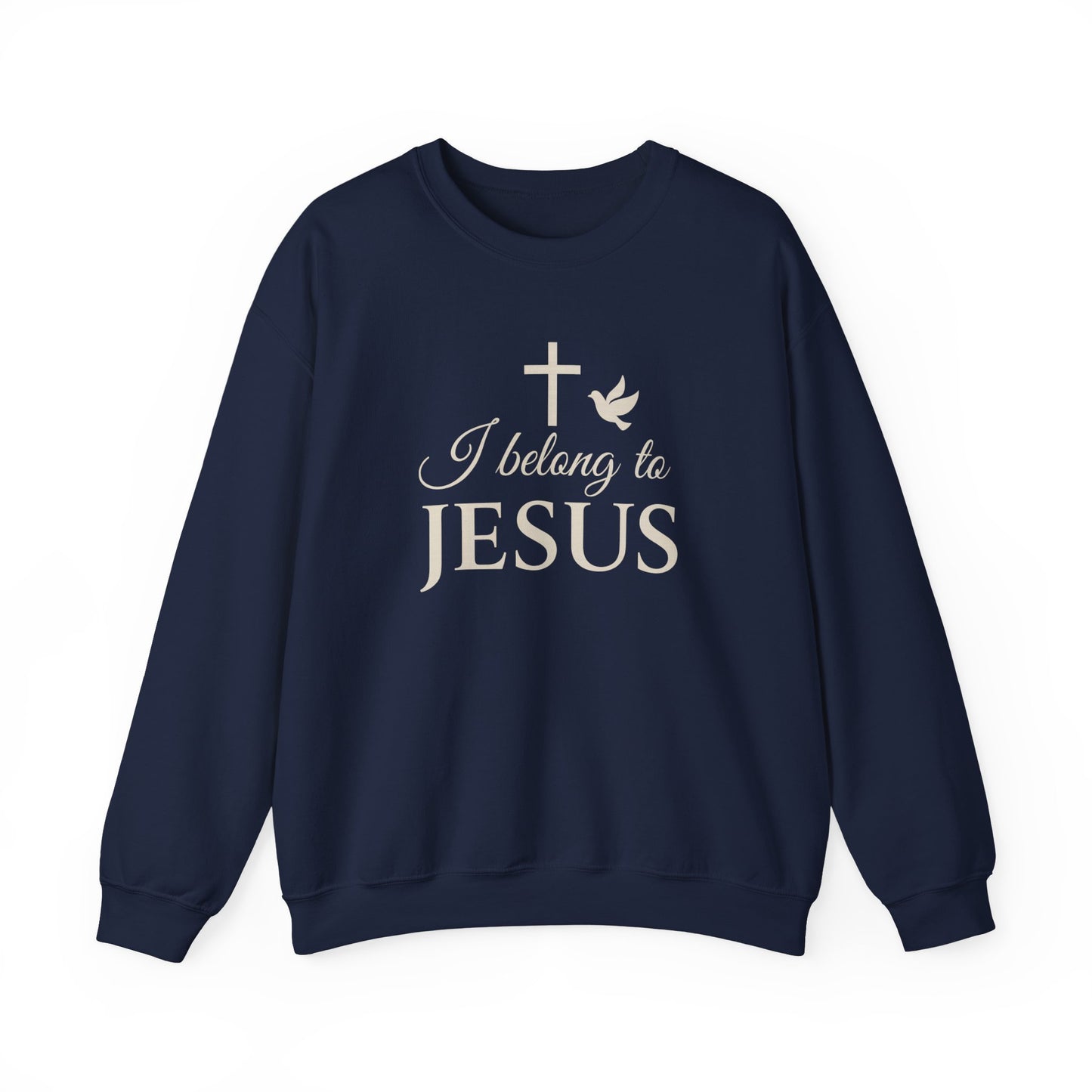 “I Belong to Jesus” Crewneck Sweatshirt – Cozy Religious Apparel for Everyday Faith