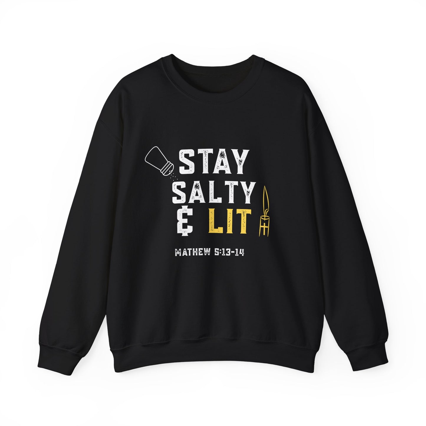 “Stay Salty & Lit” Crewneck Sweatshirt – Modern Religious Apparel