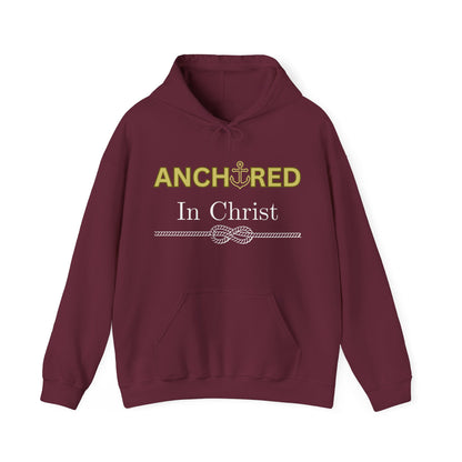 “Anchored in Christ” Christian Hoodie – Unisex Pullover for Bold Faith and Daily Comfort