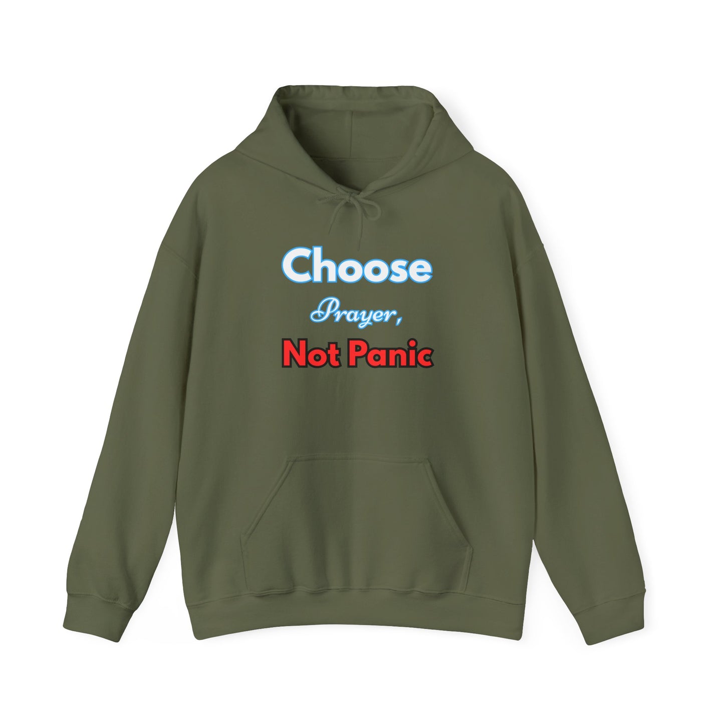“Choose Prayer, Not Panic” Religious Hoodie – Faith-Based Unisex Pullover