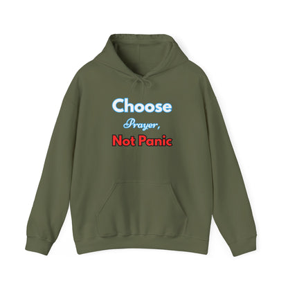 “Choose Prayer, Not Panic” Religious Hoodie – Faith-Based Unisex Pullover