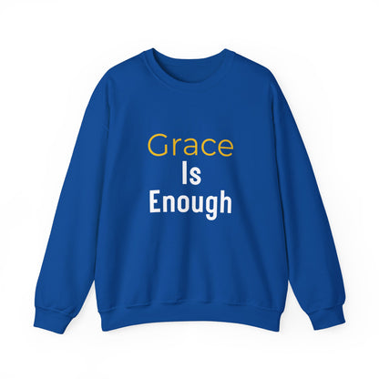 “Grace is Enough” Crewneck Religious Sweatshirt – Cozy Faith Comfort
