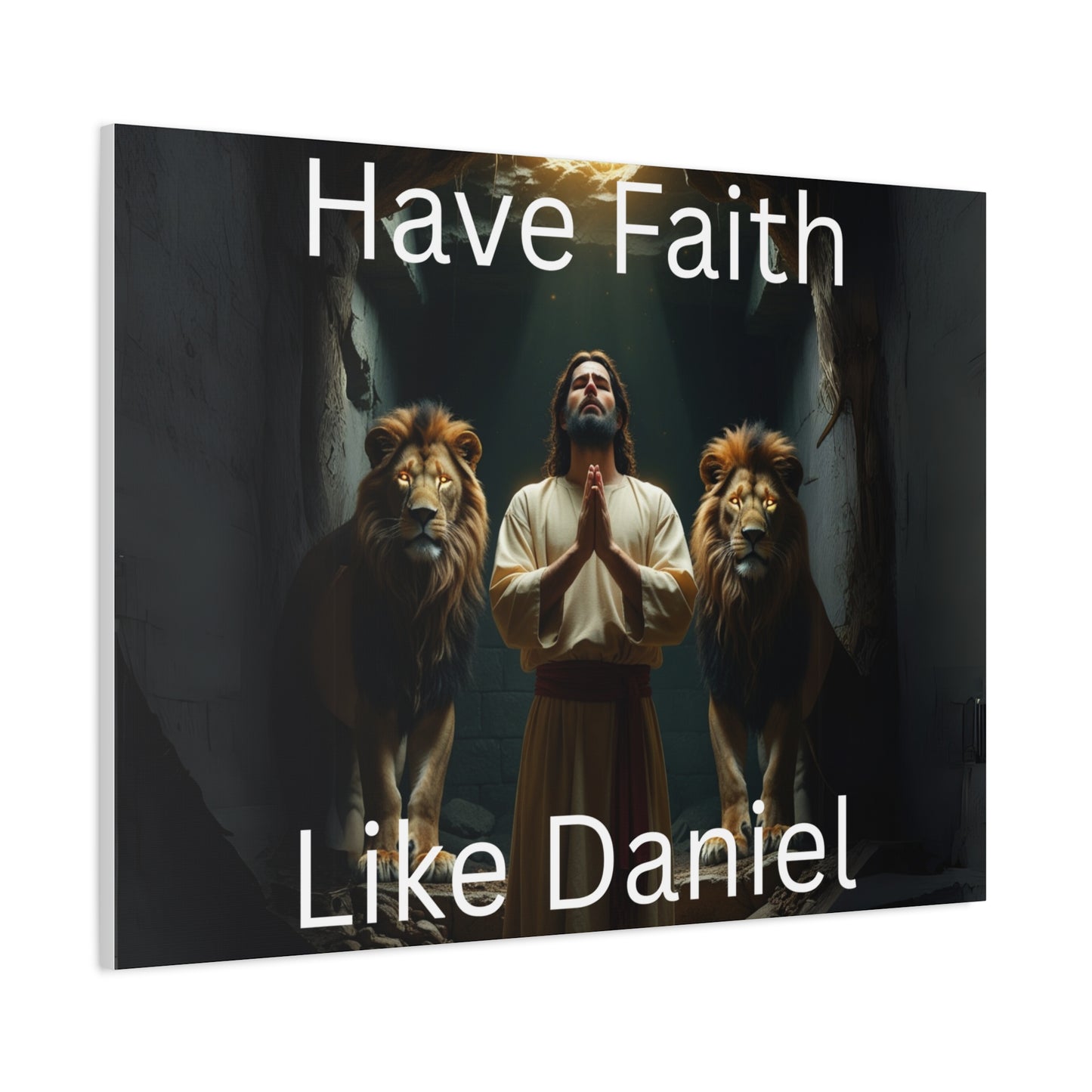 Inspirational Christian Wall Art - "Have Faith Like Daniel" Matte Canvas