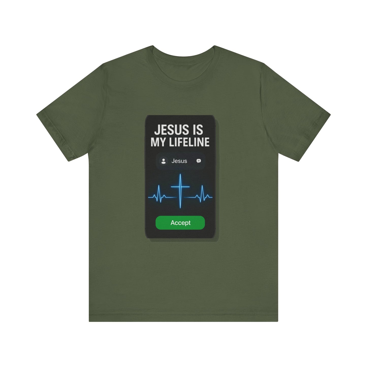 “Jesus Is My Lifeline” Religious T-Shirt – Faith-Filled Message of Hope