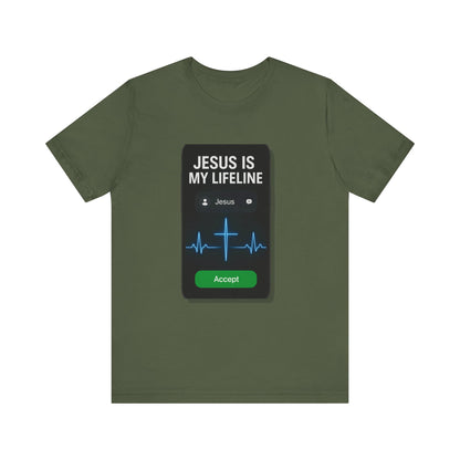 “Jesus Is My Lifeline” Religious T-Shirt – Faith-Filled Message of Hope