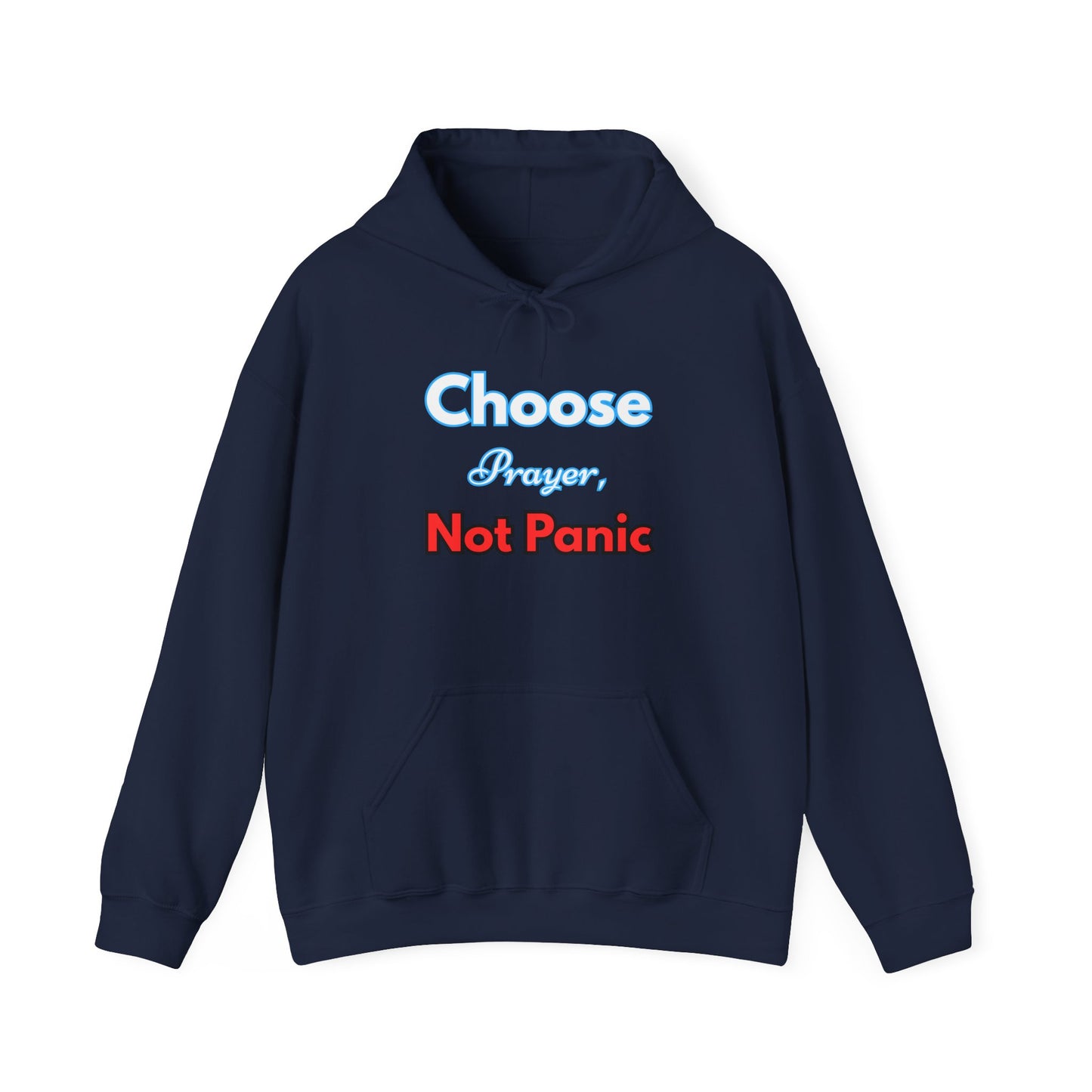 “Choose Prayer, Not Panic” Religious Hoodie – Faith-Based Unisex Pullover