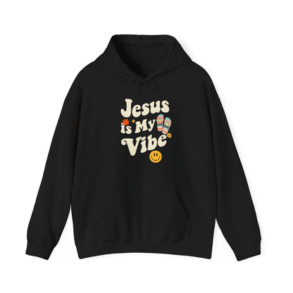 “Jesus Is My Vibe” Religious Hoodie – Unisex Pullover for Bold Faith Expression