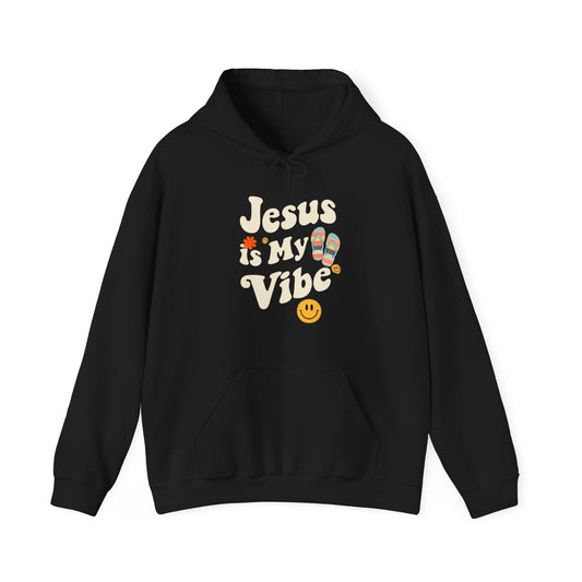 “Jesus Is My Vibe” Religious Hoodie – Unisex Pullover for Bold Faith Expression
