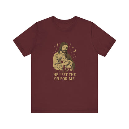 “He Left the 99 for Me” Christian T-Shirt – Powerful Message of God’s Love