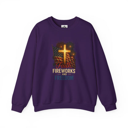 "Faith, Fireworks, and Freedom" - Christian Sweatshirt