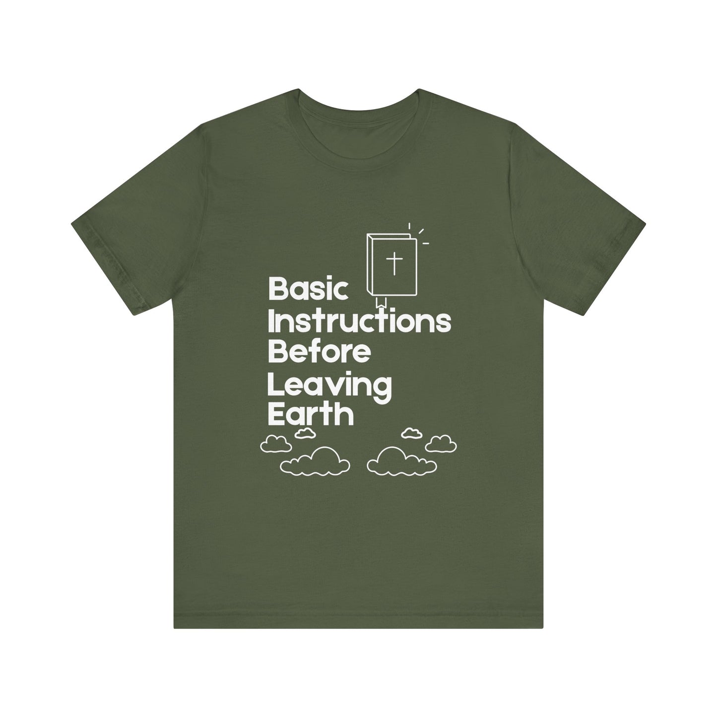 “Basic Instructions Before Leaving Earth” Religious Acronym Tee – Unisex Jersey T-Shirt