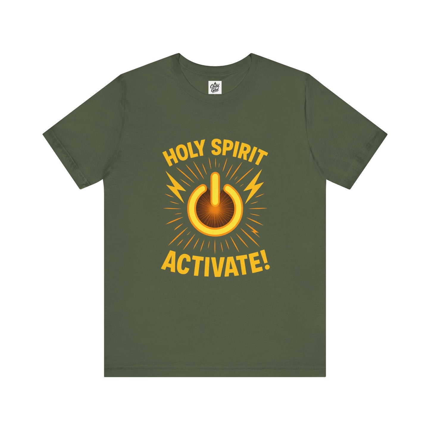 "Holy Spirit Activate" . Unisex Jersey Short Sleeve Tee - Casual Christian Graphic Shirt for Positive Vibes