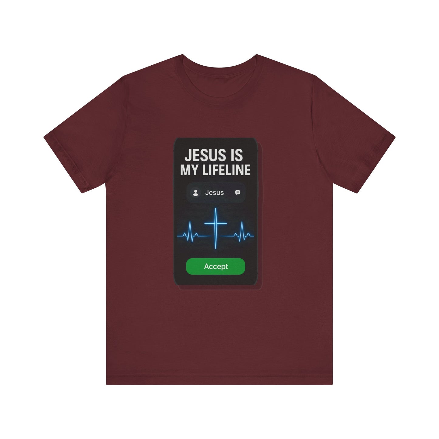 “Jesus Is My Lifeline” Religious T-Shirt – Faith-Filled Message of Hope