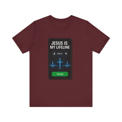 “Jesus Is My Lifeline” Religious T-Shirt – Faith-Filled Message of Hope