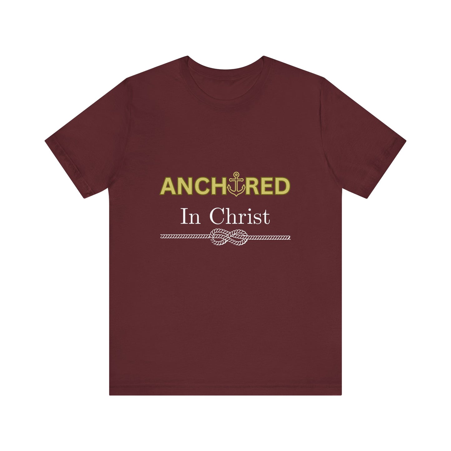 “Anchored in Christ” Faith-Based Graphic Tee – Unisex Religious T-Shirt