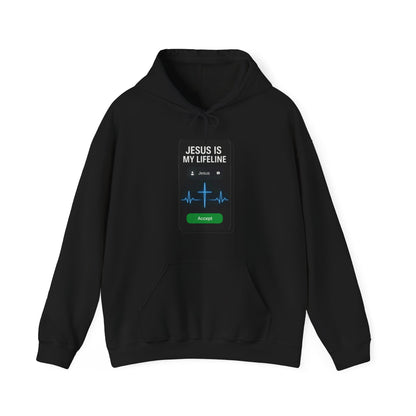 “Jesus Is My Lifeline” Religious Hoodie – Unisex Pullover for Daily Encouragement