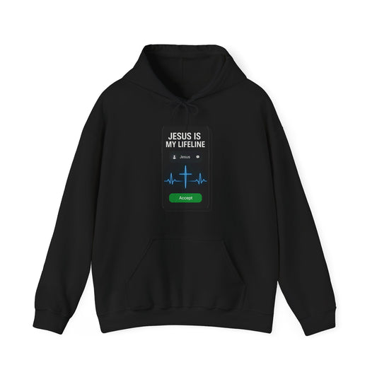 “Jesus Is My Lifeline” Religious Hoodie – Unisex Pullover for Daily Encouragement