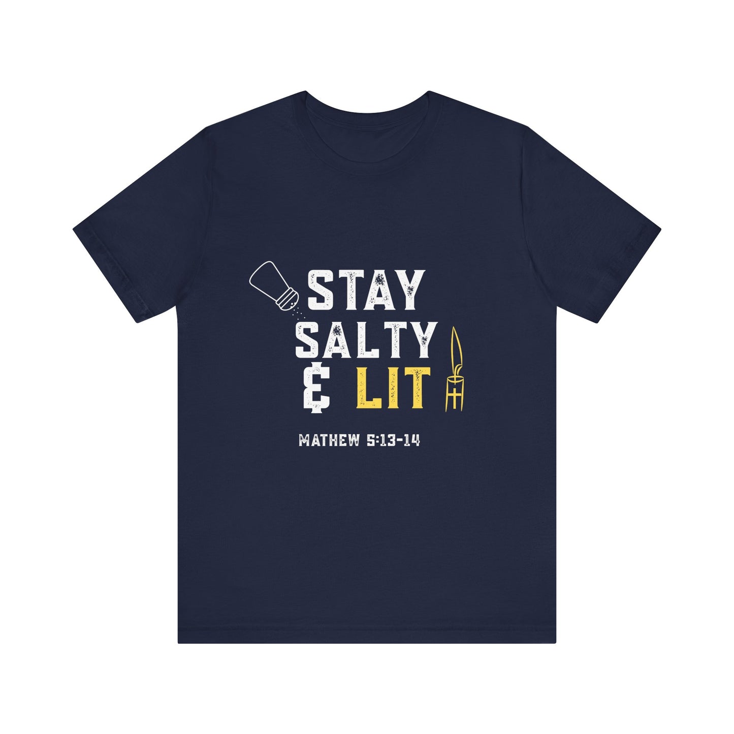 “Stay Salty & Lit” Religious T-Shirt – Bold Faith with a Biblical Twist