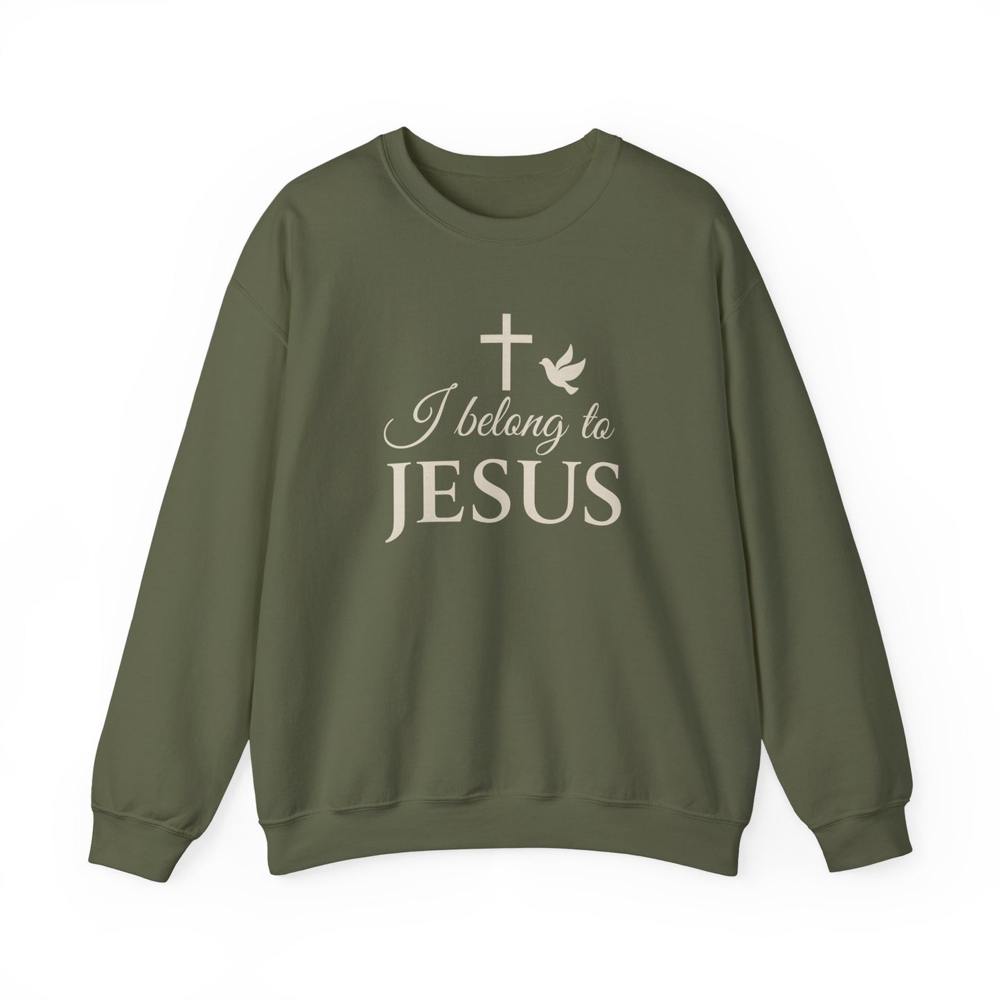 “I Belong to Jesus” Crewneck Sweatshirt – Cozy Religious Apparel for Everyday Faith