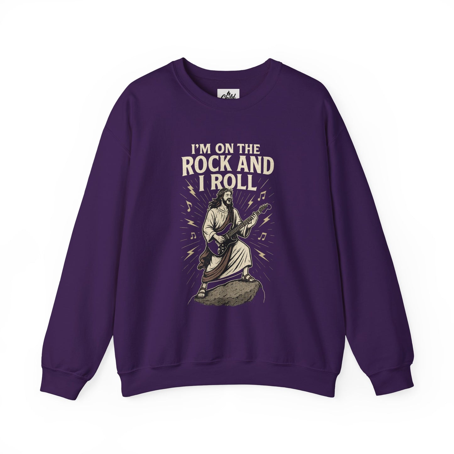 "I'm on the Rock and I Roll" - Christian Sweatshirt - Unisex