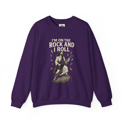 "I'm on the Rock and I Roll" - Christian Sweatshirt - Unisex