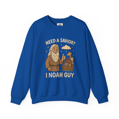 "Need a Savior? I Noah Guy." - Christian Sweatshirt - Unisex