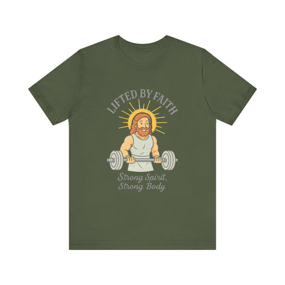 “Lifted by Faith” Religious T-Shirt – Strength & Spiritual Motivation