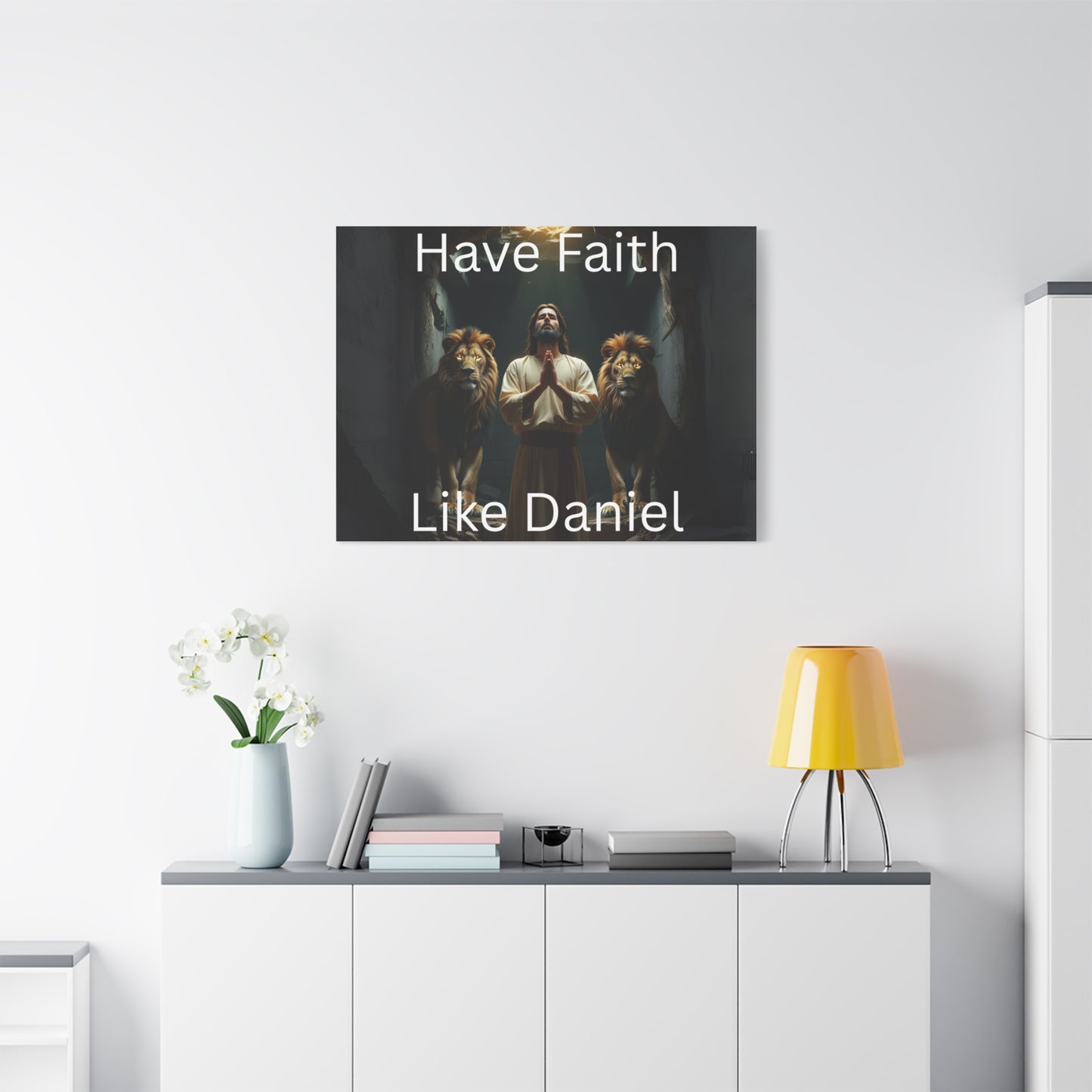 Inspirational Christian Wall Art - "Have Faith Like Daniel" Matte Canvas