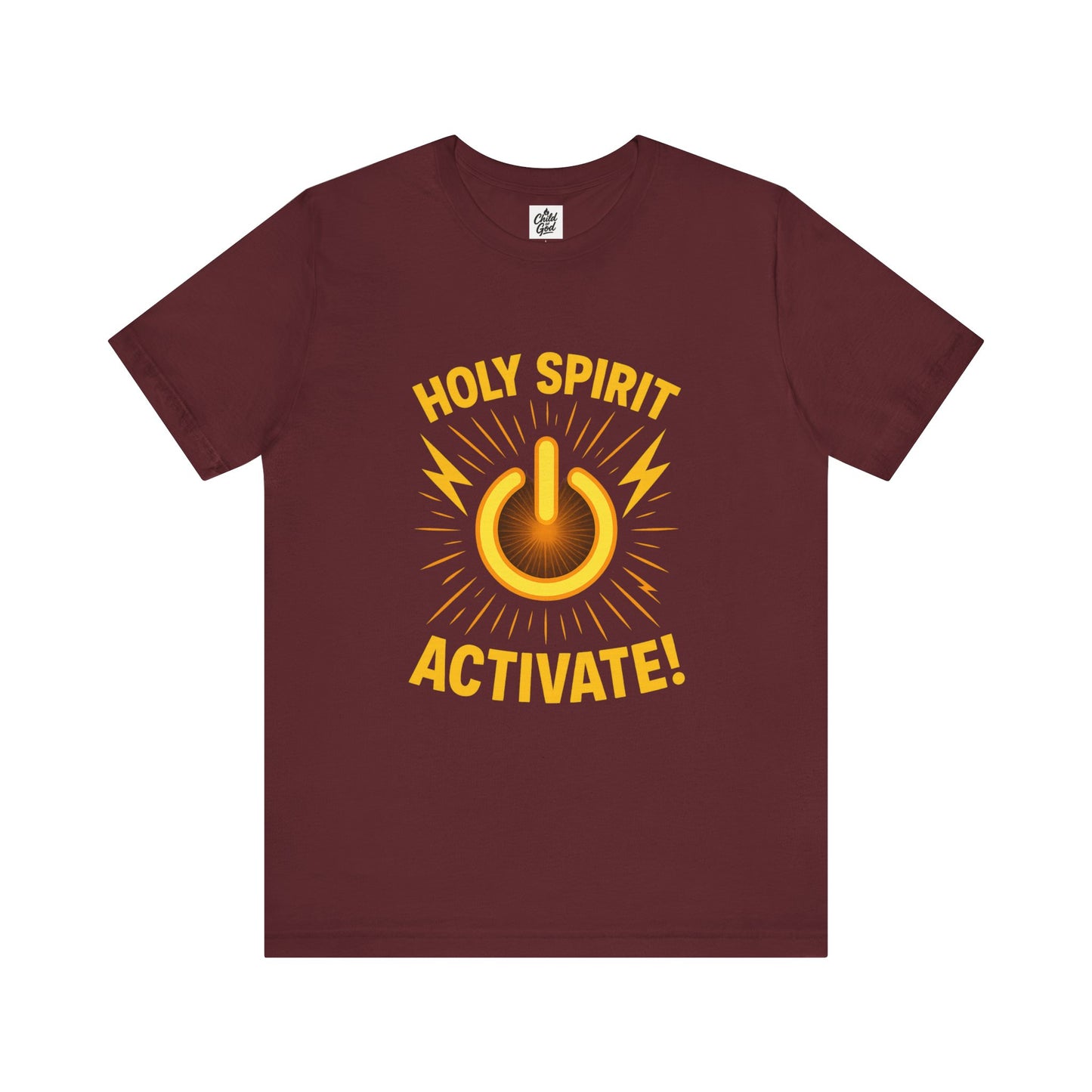 "Holy Spirit Activate" . Unisex Jersey Short Sleeve Tee - Casual Christian Graphic Shirt for Positive Vibes