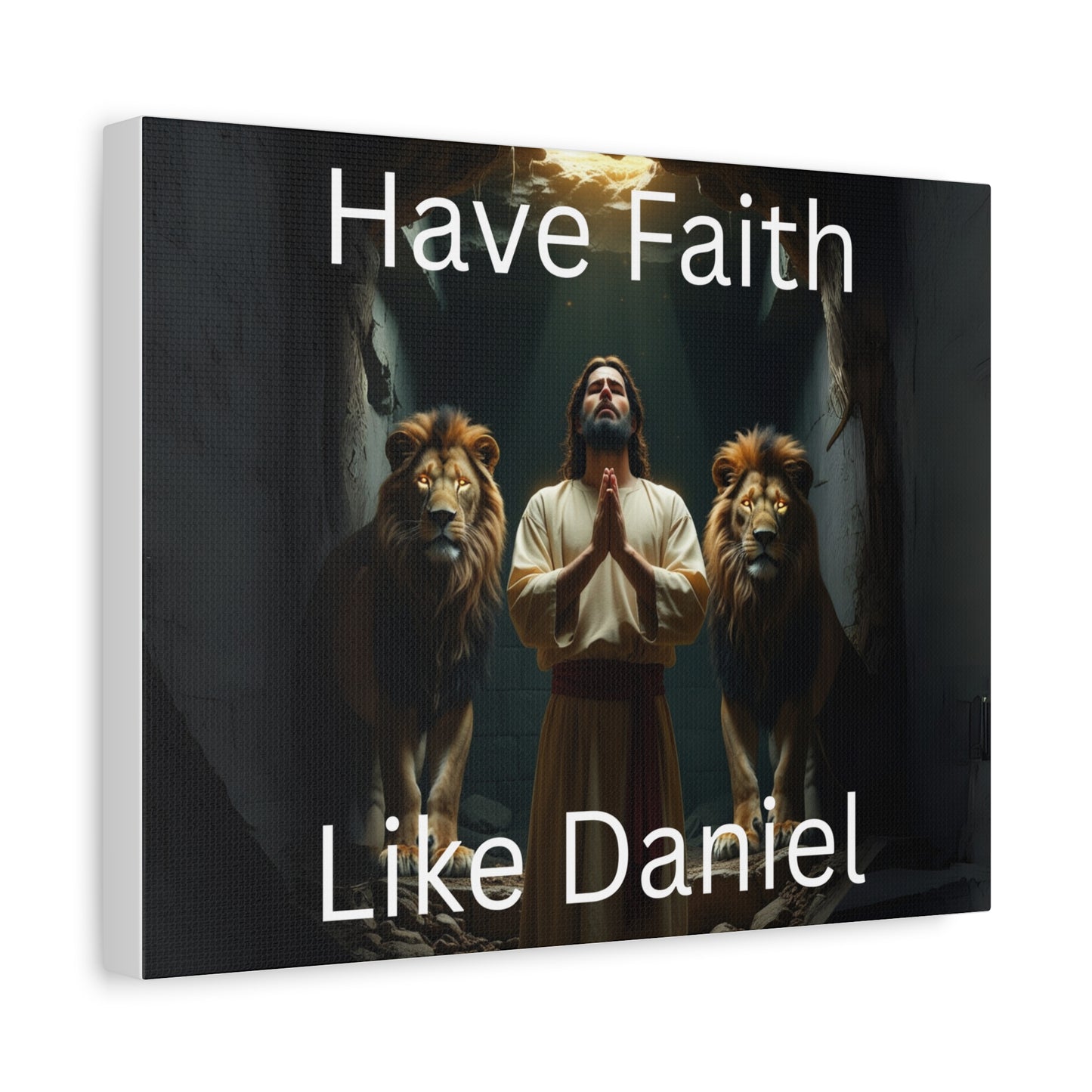 Inspirational Christian Wall Art - "Have Faith Like Daniel" Matte Canvas
