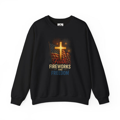 "Faith, Fireworks, and Freedom" - Christian Sweatshirt