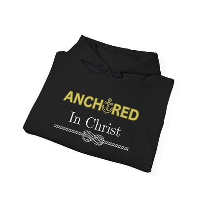 “Anchored in Christ” Christian Hoodie – Unisex Pullover for Bold Faith and Daily Comfort