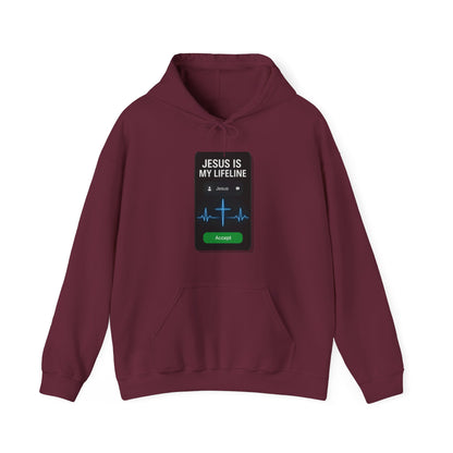 “Jesus Is My Lifeline” Religious Hoodie – Unisex Pullover for Daily Encouragement