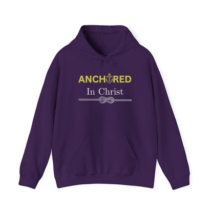 “Anchored in Christ” Christian Hoodie – Unisex Pullover for Bold Faith and Daily Comfort