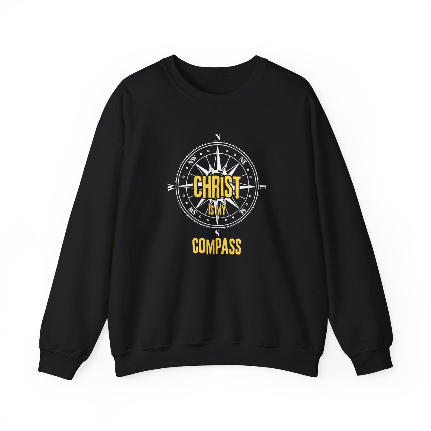 “Christ is My Compass” Crewneck Religious Sweatshirt – Faith and Comfort Combined
