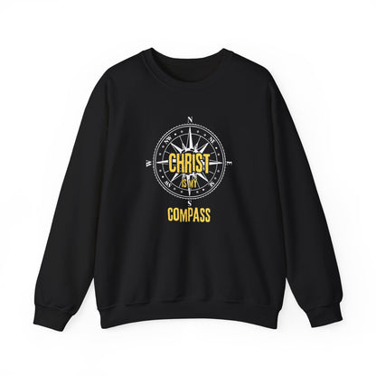 “Christ is My Compass” Crewneck Religious Sweatshirt – Faith and Comfort Combined