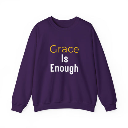 “Grace is Enough” Crewneck Religious Sweatshirt – Cozy Faith Comfort