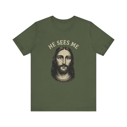 “He Sees Me” Religious T-Shirt – Faith-Inspired Reminder of God’s Presence