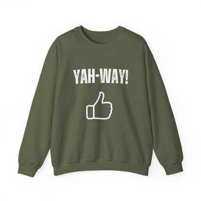 “Yah-Way!” Crewneck Sweatshirt – Religious Wordplay With Attitude