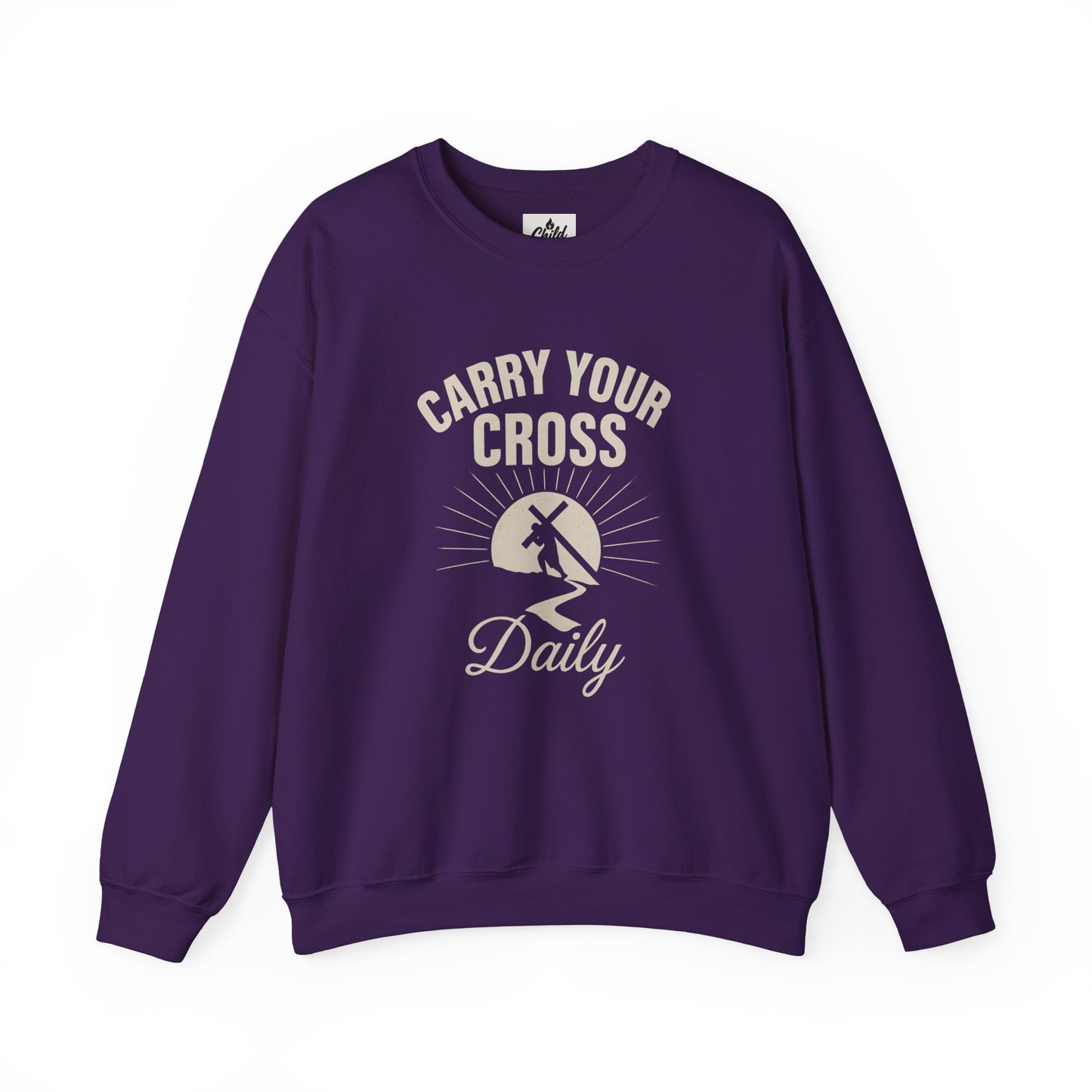 "Carry Your Cross Daily" - Christian Sweatshirt