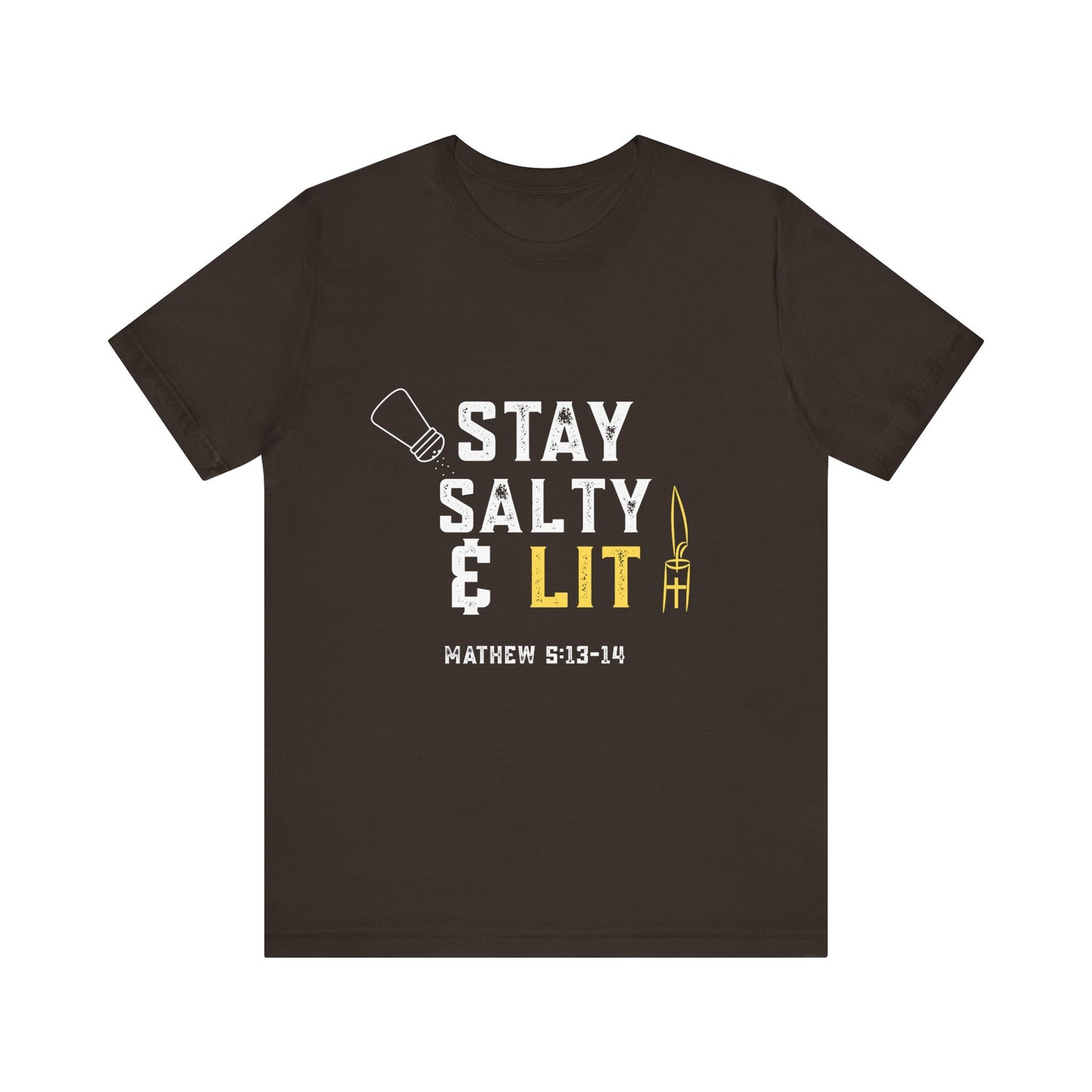 “Stay Salty & Lit” Religious T-Shirt – Bold Faith with a Biblical Twist