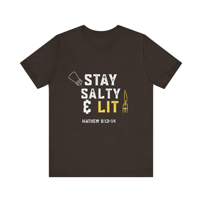 “Stay Salty & Lit” Religious T-Shirt – Bold Faith with a Biblical Twist
