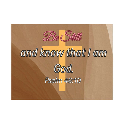 Inspirational Christian Wall Art - "Be still and know that I am God" Matte Canvas