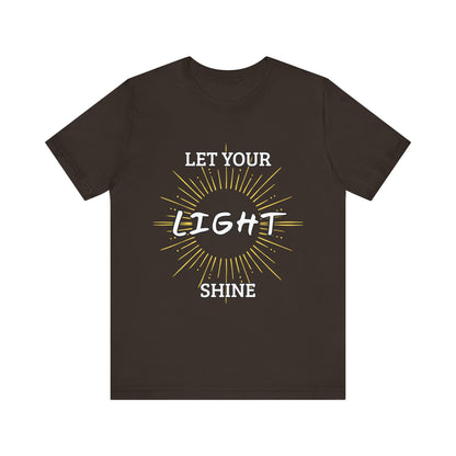 “Let Your Light Shine” Religious T-Shirt – Uplifting Faith Message
