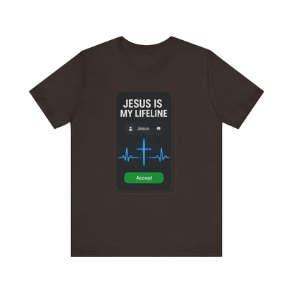 “Jesus Is My Lifeline” Religious T-Shirt – Faith-Filled Message of Hope