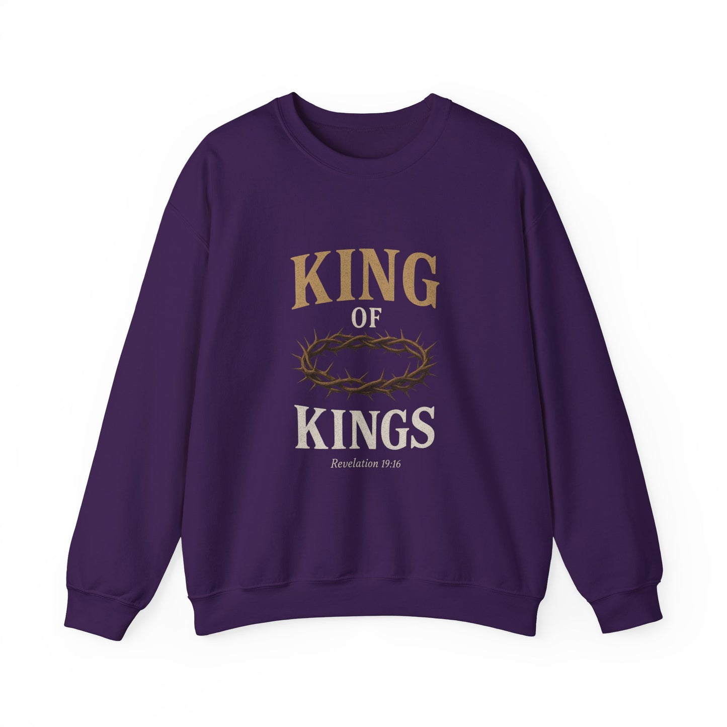 “King of Kings” Crewneck Sweatshirt – Classic Religious Apparel