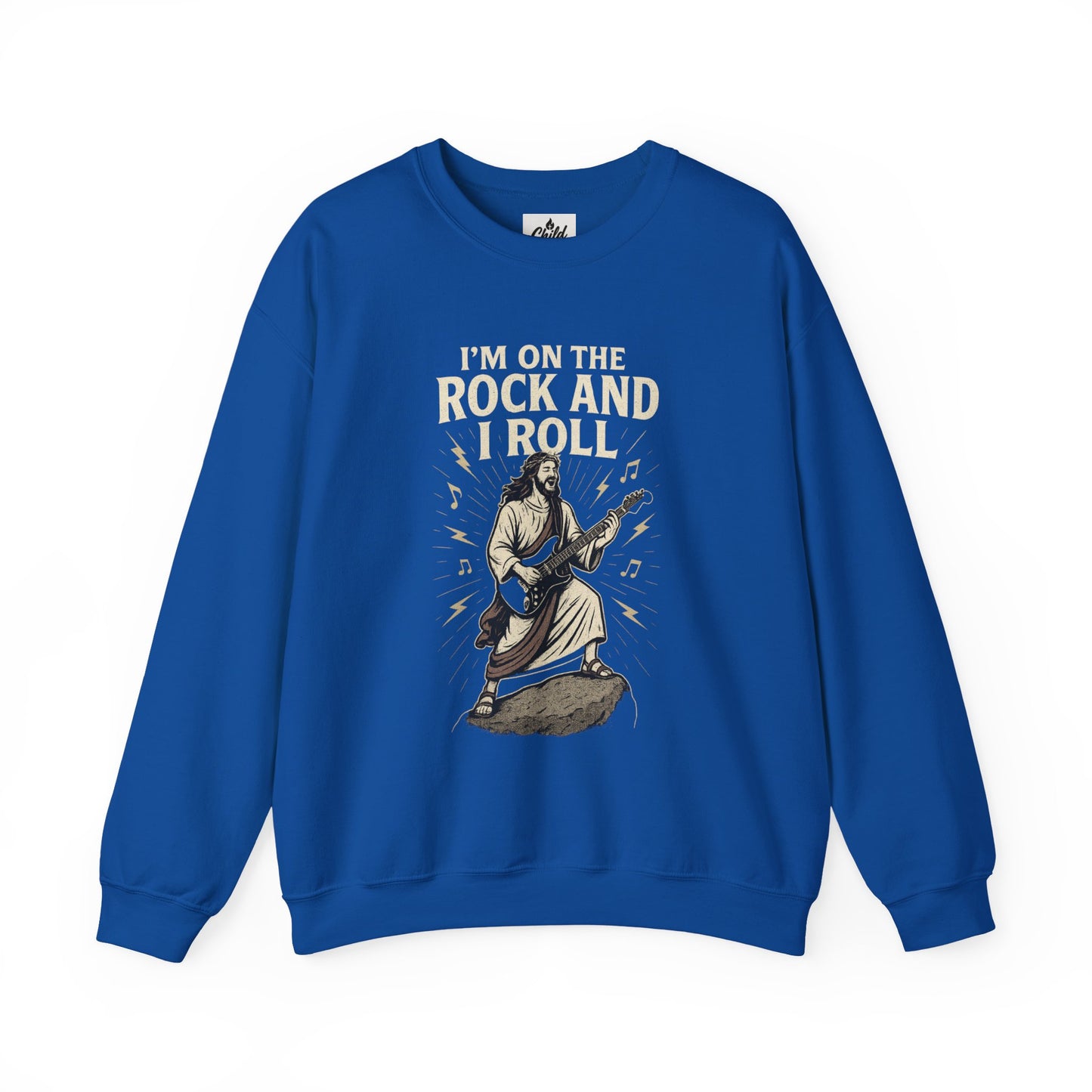 "I'm on the Rock and I Roll" - Christian Sweatshirt - Unisex