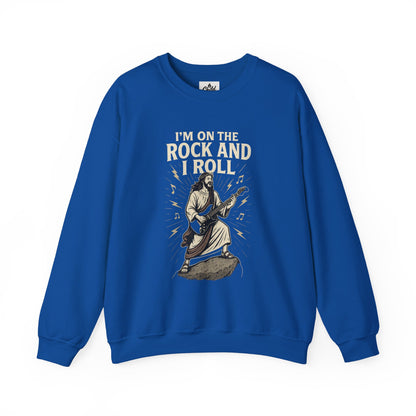 "I'm on the Rock and I Roll" - Christian Sweatshirt - Unisex